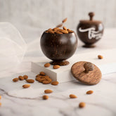 Thenga coconut shell container with lid set of 2- Festive gifts